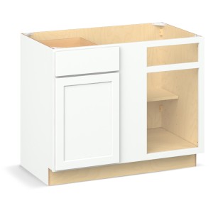 RELIABILT Parkstone II Blind Base, Brilliant White, 42" W, 1 Door 1 Drawer, Fully Assembled - 641580 | Lowe's Pro Supply
